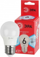 ЭРА ECO LED P45-6W-840-E27 Лампа (диод, шар, 6Вт, нейтр, E27) Б0020630 фото