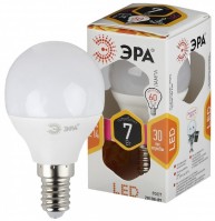 ЭРА LED P45-7W-827-E14 Лампа (диод, шар, 7Вт, тепл, E14), Б0020548 фото