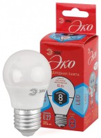 ЭРА ECO LED P45-8W-840-E27 (диод, шар, 8Вт, нейтр, E27) Б0030025 фото