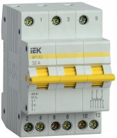 IEK Выключатель-разъединитель трехпозиционный ВРТ-63 3P 32А MPR10-3-032 фото