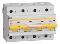 IEK KARAT Автоматический выключатель ВА47-100 4Р 20А 10кА характеристика D MVA40-4-020-D фото