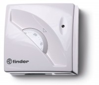 Finder Комнатный термостат; 1СО 16А; монтаж на стену; поворотная ручка; цвет белый 1T010 фото