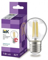 IEK Лампа LED G45 шар прозрачный 7Вт 230В 4000К E27 серия 360° LLF-G45-7-230-40-E27-CL фото