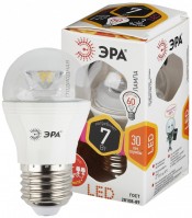ЭРА LED P45-7W-827-E27-Clear (диод,шар,7Вт,тепл,E27) Б0017243 фото