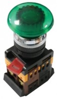 EKF Кнопка AELA-22 зеленая с подсветкой NO+NC 24В PROxima pbn-aela-1g-24 фото