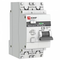 EKF Дифференциальный автомат АД-32 1P+N 16А/10мА (тип А) PROxima DA32-16-10-a-pro фото
