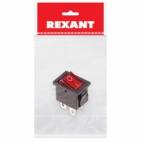 Выключатель клавишный 250V 6А (4с) ON-OFF красный с подсветкой Mini (RWB-207, SC-768) Индивидуальная упаковка 1 шт Rexant 36-2190-1 фото