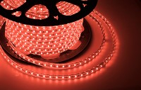 REXANT LED лента 220 В, 13х8 мм, IP67, SMD 5050, 60 LED/m, цвет свечения красный 142-101 фото