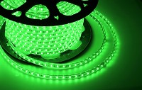 REXANT LED лента 220 В, 13х8 мм, IP67, SMD 5050, 60 LED/m, цвет свечения зеленый 142-104 фото