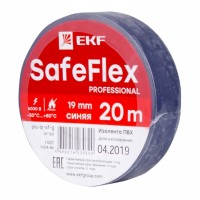 EKF PROxima Изолента ПВХ синяя 19мм 20м серии SafeFlex plc-iz-sf-s фото