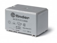 Finder Силовое электромеханическое реле; монтаж на печатную плату, раздвоенные выводы; 2CO 30A; контакты AgCdO; катушка 12В DC; степень защиты RTII; У 662290120000 фото