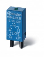 Finder Модуль индикации; зеленый LED; 28...60В AC/DC 9980006059 фото