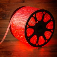 NEON-NIGHT Дюралайт LED, постоянное свечение (2W) - красный Эконом 24 LED/м, бухта 100м 121-122-4 фото