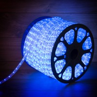 NEON-NIGHT Дюралайт LED, постоянное свечение (2W) - синий, 24 LED/м, Ø10мм, бухта 100м 121-123-3 фото