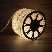 NEON-NIGHT Дюралайт LED, постоянное свечение (2W) - ТЕПЛЫЙ БЕЛЫЙ, 24 LED/м Ø10мм, бухта 100м 121-126-3 фото