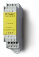 Finder Модульное электромеханическое реле безопасности (реле с принудительным управлением контактами); 1NO+1NC 6A; контакты AgNi+Au; катушка 12В DC; б 7S1290125110PAS фото