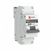 EKF PROxima  ВА 47-100 Автоматический выключатель  (D) 1P 20А 10kA mcb47100-1-20D-pro фото