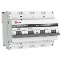 EKF Автоматический выключатель 4P 20А (D) 10kA ВА 47-100 PROxima mcb47100-4-20D-pro фото