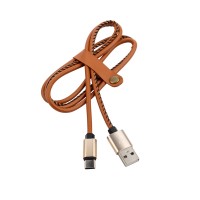 Кабель USB-Type-C 2A/1m/leather/brown/ Rexant 18-1897 фото
