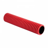 EKF PROxima Труба гофрированная двустенная жесткая ПНД d63 6м (36м/уп) красная, tr2st-63-6m фото