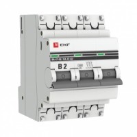 EKF PROxima ВА 47-63 Автоматический выключатель  (B) 3P 2А 4,5kA mcb4763-3-02B-pro фото