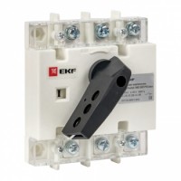 EKF PROxima Рубильник-выключатель 100A 3P c рукояткой управления для прямой установки PowerSwitch psds-100-3 фото
