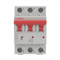 DKC YON pro Автоматический выключатель модульный MD63 3P 6А B 10kA MD63-3B6-10 фото