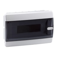 КЭАЗ Корпус пластиковый Встраиваемый OptiBox P-CVK-1-12-IP41 Прозрачная черная дверь 145780 фото