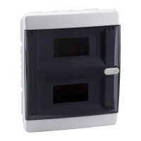 КЭАЗ Корпус пластиковый Встраиваемый OptiBox P-CVK-1-18-IP41 Прозрачная черная дверь 145781 фото