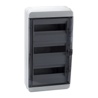 КЭАЗ Корпус пластиковый Навесной OptiBox P-BNK-3-36-IP65 Прозрачная черная дверь 117975 фото