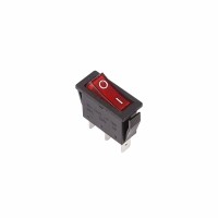 Выключатель клавишный 250V 15А (3с) ON-OFF красный с подсветкой Rexant 36-2210 фото