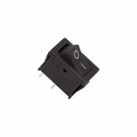 Выключатель клавишный 250V 6А (2с) ON-OFF черный Mini Rexant 36-2110 фото