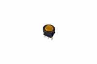 Выключатель клавишный круглый 250V 3А (3с) ON-OFF желтый с подсветкой Micro Rexant 36-2532 фото