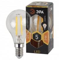 ЭРА F-LED P45-5W-827-E14 (филамент, шар, 5Вт, тепл, E14) Б0043437 фото