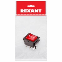Выключатель клавишный 250V 15А (6с) ON-OFF-ON красный с подсветкой и нейтралью (RWB-509, SC-767) Индивидуальная упаковка 1 шт Rexant 36-2390-1 фото