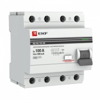 EKF PROxima ВД-100 УЗО 4P 100А/300мА (AC) электромеханическое elcb-4-100-300-em-pro фото