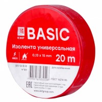 EKF Изолента класс В (0,13х15мм) (20м.) красная Basic plc-iz-b-r фото