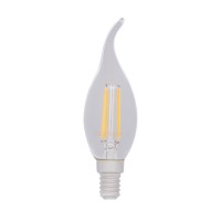 Лампа филаментная Свеча на ветру CN37 7.5 Вт 600 Лм 2700K E14 диммируемая, прозрачная колба Rexant 604-105 фото