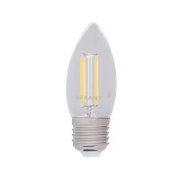 Лампа филаментная Свеча CN35 7.5 Вт 600 Лм 2700K E27 прозрачная колба Rexant 604-085 фото