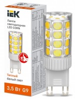 IEK Лампа LED CORN капсула 3,5Вт 230В 3000К керамика G9 LLE-CORN-4-230-30-G9 фото