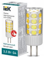 IEK Лампа LED CORN капсула 3,5Вт 230В 4000К керамика G4 LLE-CORN-4-230-40-G4 фото