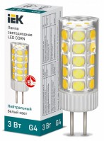 IEK Лампа LED CORN капсула 3Вт 12В 4000К керамика G4 LLE-CORN-3-012-40-G4 фото