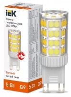 IEK Лампа LED CORN капсула 5Вт 230В 3000К керамика G9 LLE-CORN-5-230-30-G9 фото