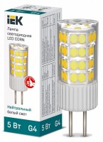 IEK Лампа LED CORN капсула 5Вт 230В 4000К керамика G4 LLE-CORN-5-230-40-G4 фото