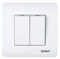 CHINT 2-клавишный выключатель 10А 250В NEW3 715381 фото