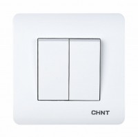 CHINT 2-клавишный проходной выключатель 10А 250В NEW3 715382 фото