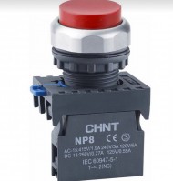 CHINT Кнопка управления NP8-01GN/4 без подсветки красная 1НЗ IP65 (R) 667291 фото