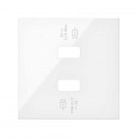Simon 100 Белый глянец Накладка для 2-х зарядных устройств USB SmartCharge 10001196-130 фото