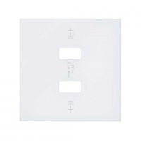 Simon 100 Белый матовый Накладка для зарядного устройства 2хUSB 10001096-230 фото