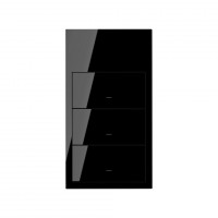 Simon 100 Черный глянец Кит 2 поста, фронт. 1 рамка вертикальная + 3 клавиши выключателей 10020215-138 фото